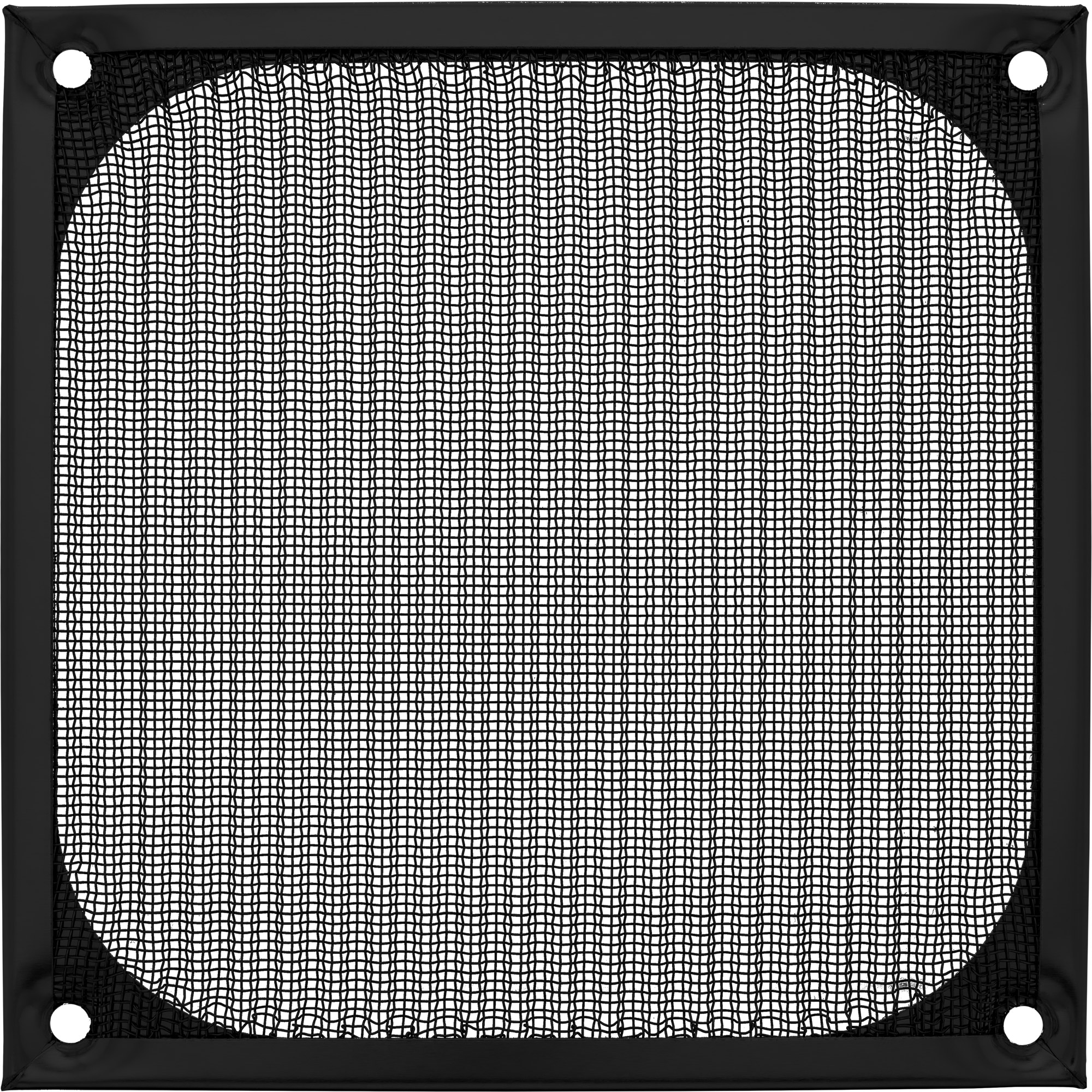 Inline® Lüftergitter, Aluminium Filter, 120x120mm, schwarz