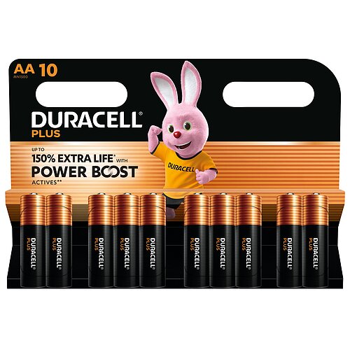 10x Duracell Plus AA Mignon LR6 Alkaline Batterie