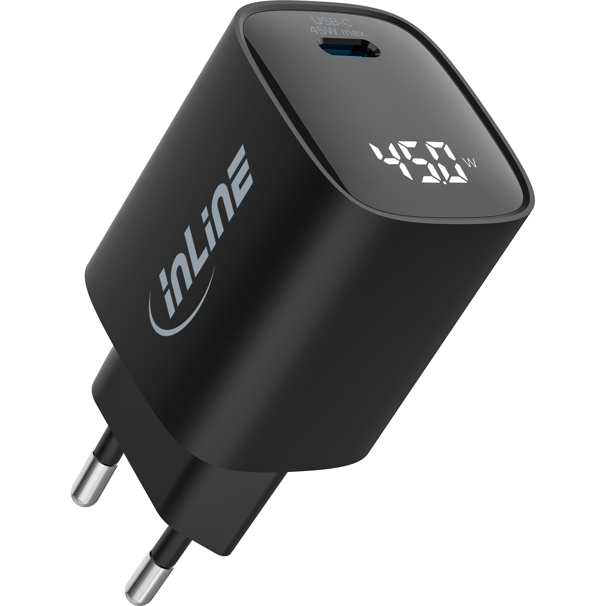 InLine® USB PD Netzteil, GaN Ladegerät, 1-Port, USB-C, 45W, mit Display InLine® USB PD Netzteil, GaN Ladegerät, 1-Port, USB-C, 45W, mit Display