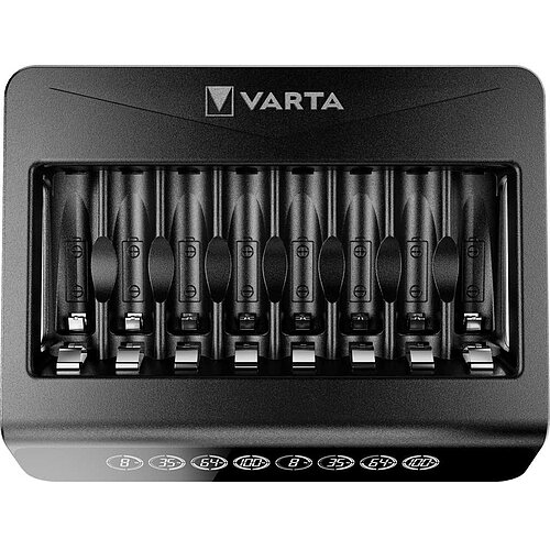 Varta 57681 101 401 LCD Multi Charger+ ein intelligentes Ladegerät für bis zu 8 AA- oder AAA-NiMH-Akkus
