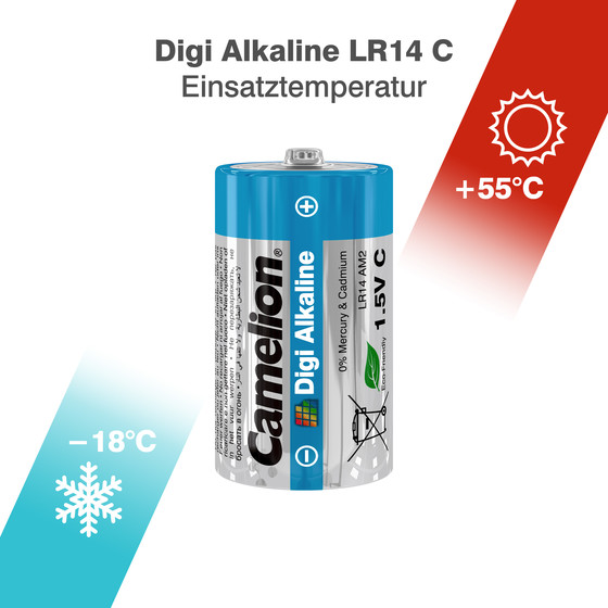 Camelion Digi Baby C LR14 Alkaline - 2er Verpackung Camelion Digi Baby C LR14 Alkaline - 2er Verpackung