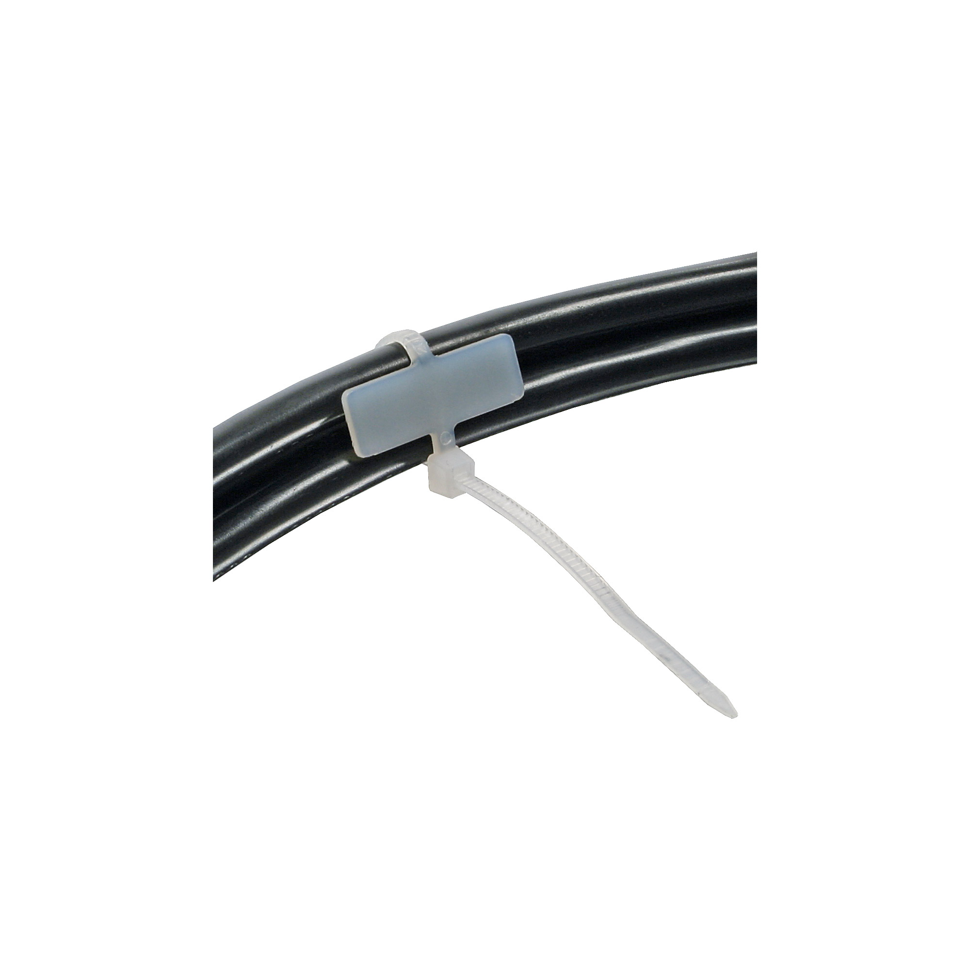 100er Pack Inline® Kabelbin., Länge 100mm, Breite 2,5mm, Markierfeld quer 8x24mm