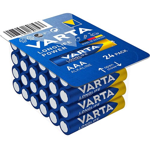 24x Varta Longlife Power AAA Micro LR03 Alkaline Batterie 24x Varta Longlife Power AAA Micro LR03 Alkaline Batterie