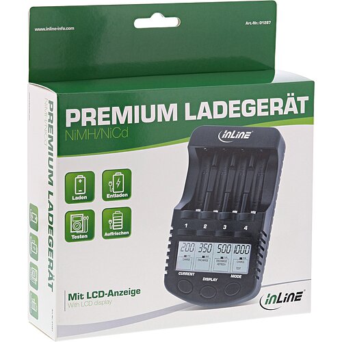 Inline® Ladegerät NiCd+NiMH AA und AAA