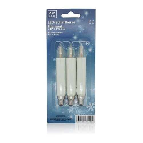 BP Filament LED Schaftkerze 23V 0,1W 3er-Blister