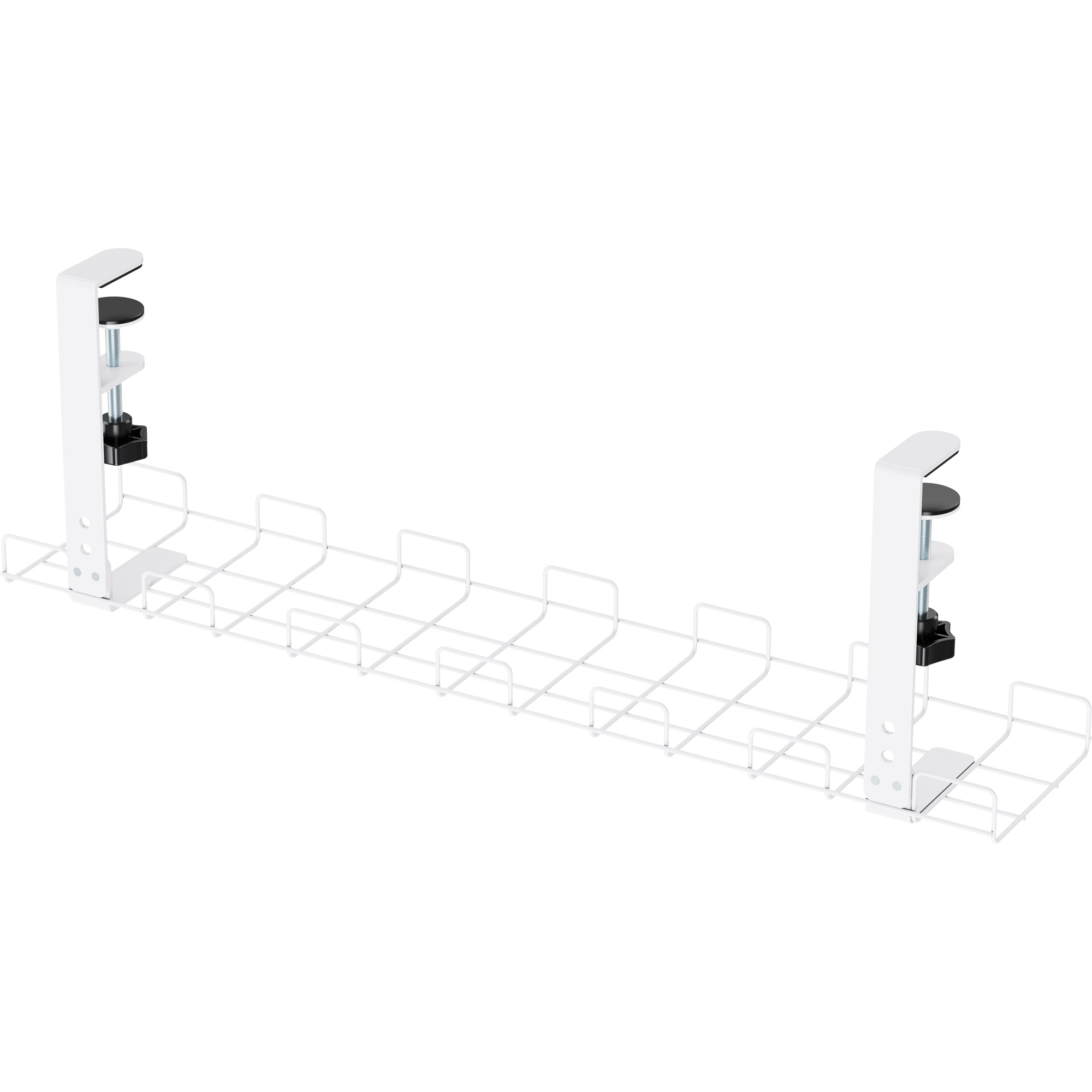 InLine® Kabelführungs-Gitter 60cm für Tischmontage mit Schraubklemmen, weiß