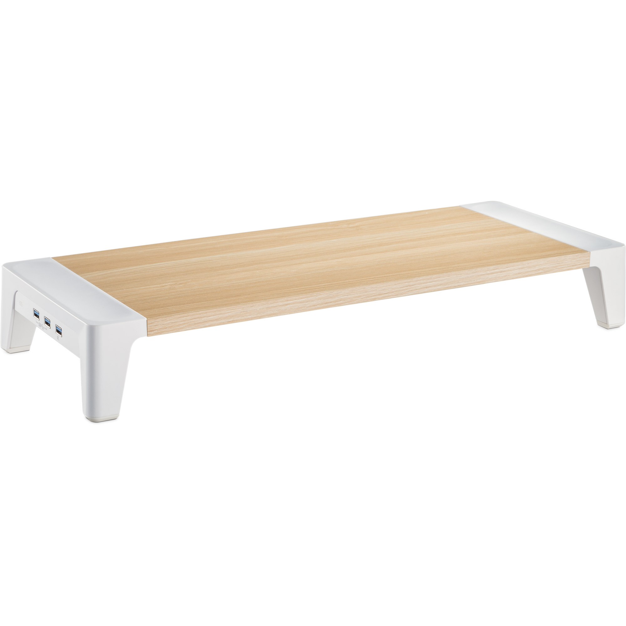 Inline® Monitor Podest+ mit 2x USB 3.2 Gen1 und QC3 Ladeports, 80mm, max. 15kg