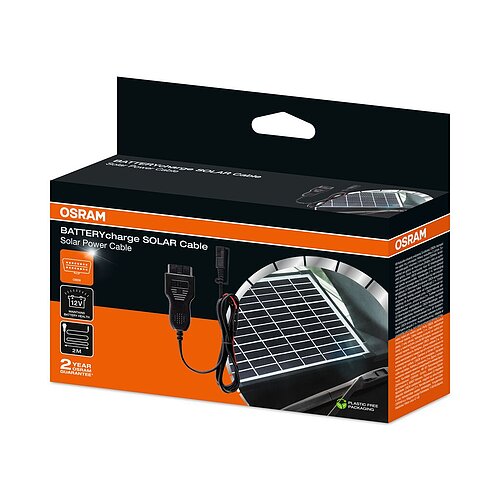 BATTERYcharge SOLAR Kabel für Solarbetrieb Batteriewartung 1st. OSRAM