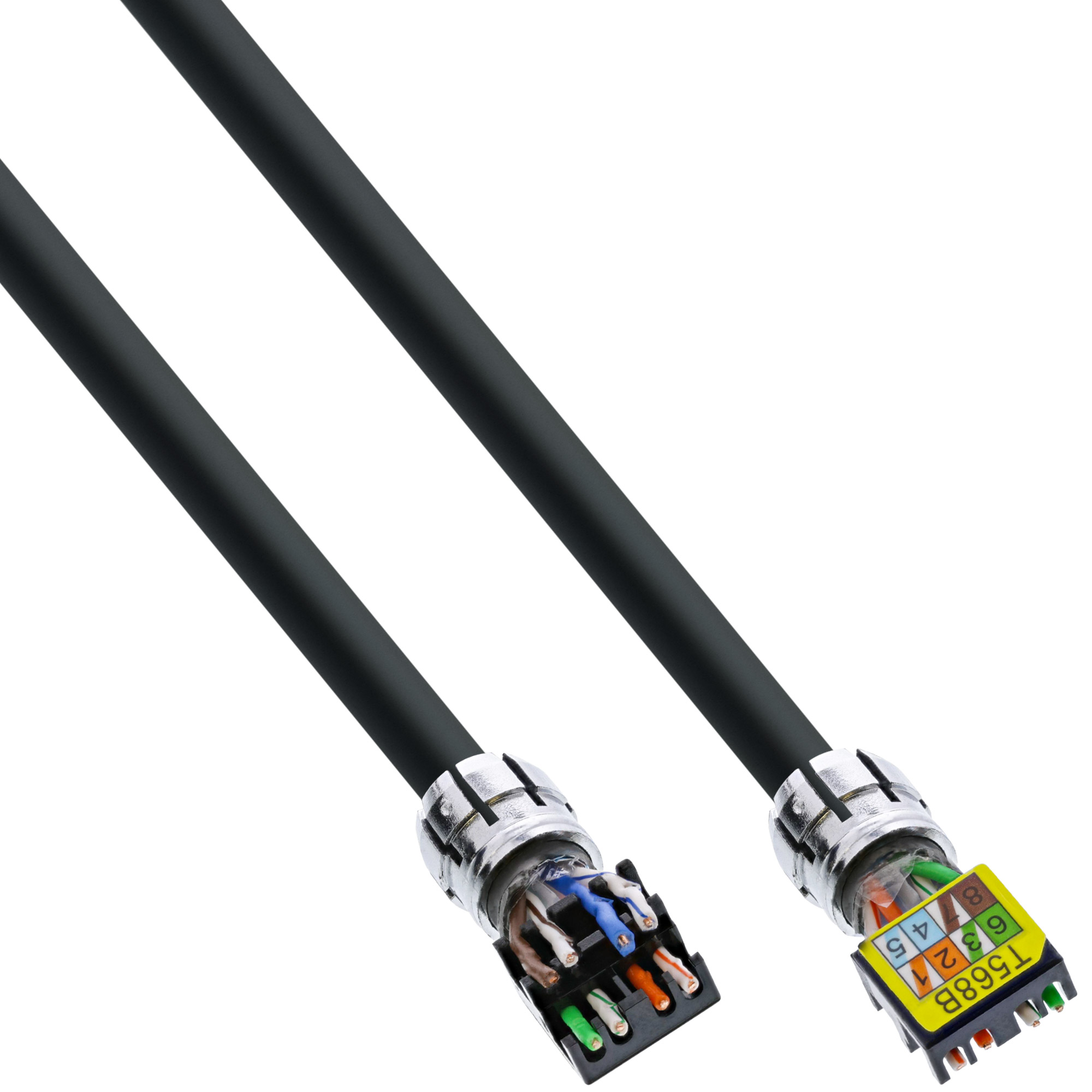 Inline® Patchkabel, U/UTP, Cat.6A, halogenfrei, AWG23 Kupfer, schwarz, 40m
