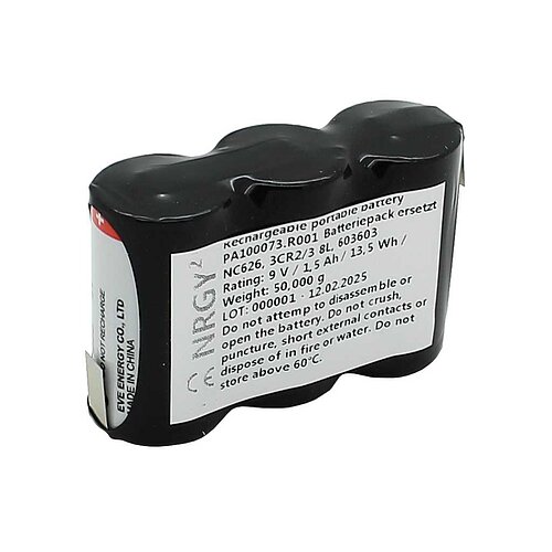 Batteriepack 9V F1x3 CR17335 ersetzt NC626, 3CR2/3 8L, 603603