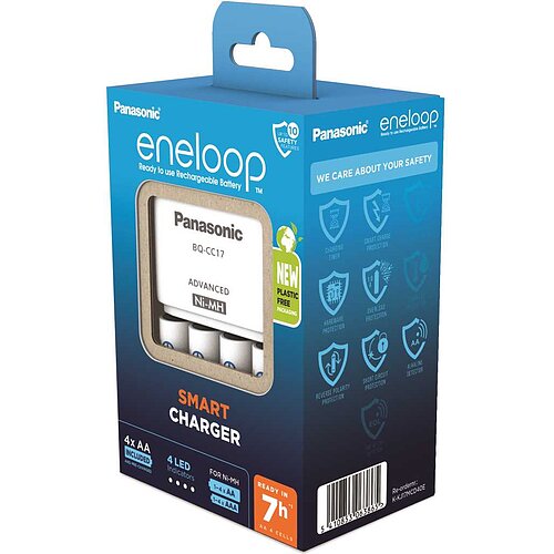 Panasonic eneloop Advanced Charger BQ-CC17 inklusive 4x HR-3UTGB / BK-3MCDE