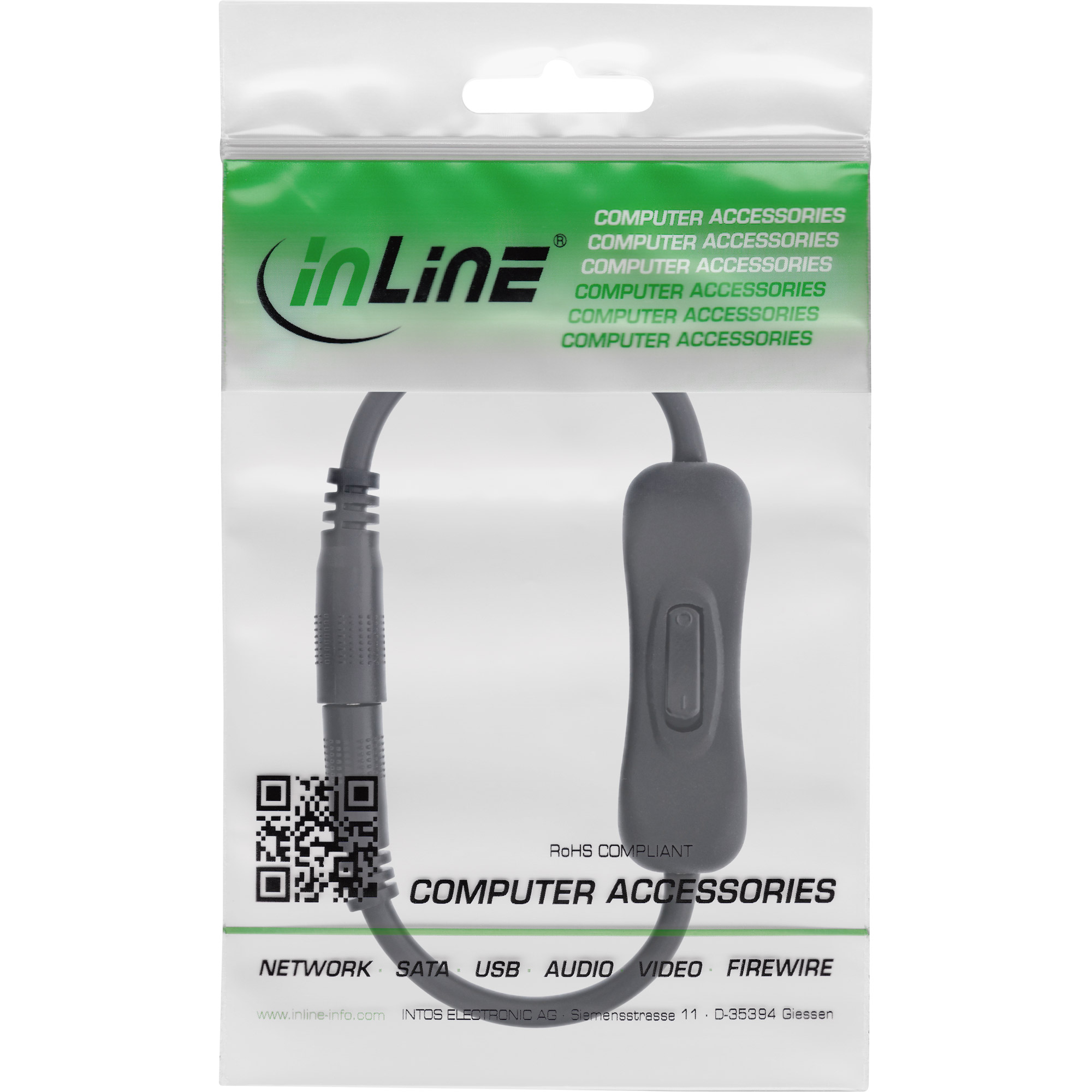 InLine® DC Kabel mit Schalter, DC ST/BU 4,0x1,7mm, AWG 18, schwarz, 0,20m InLine® DC Kabel mit Schalter, DC ST/BU 4,0x1,7mm, AWG 18, schwarz, 0,20m