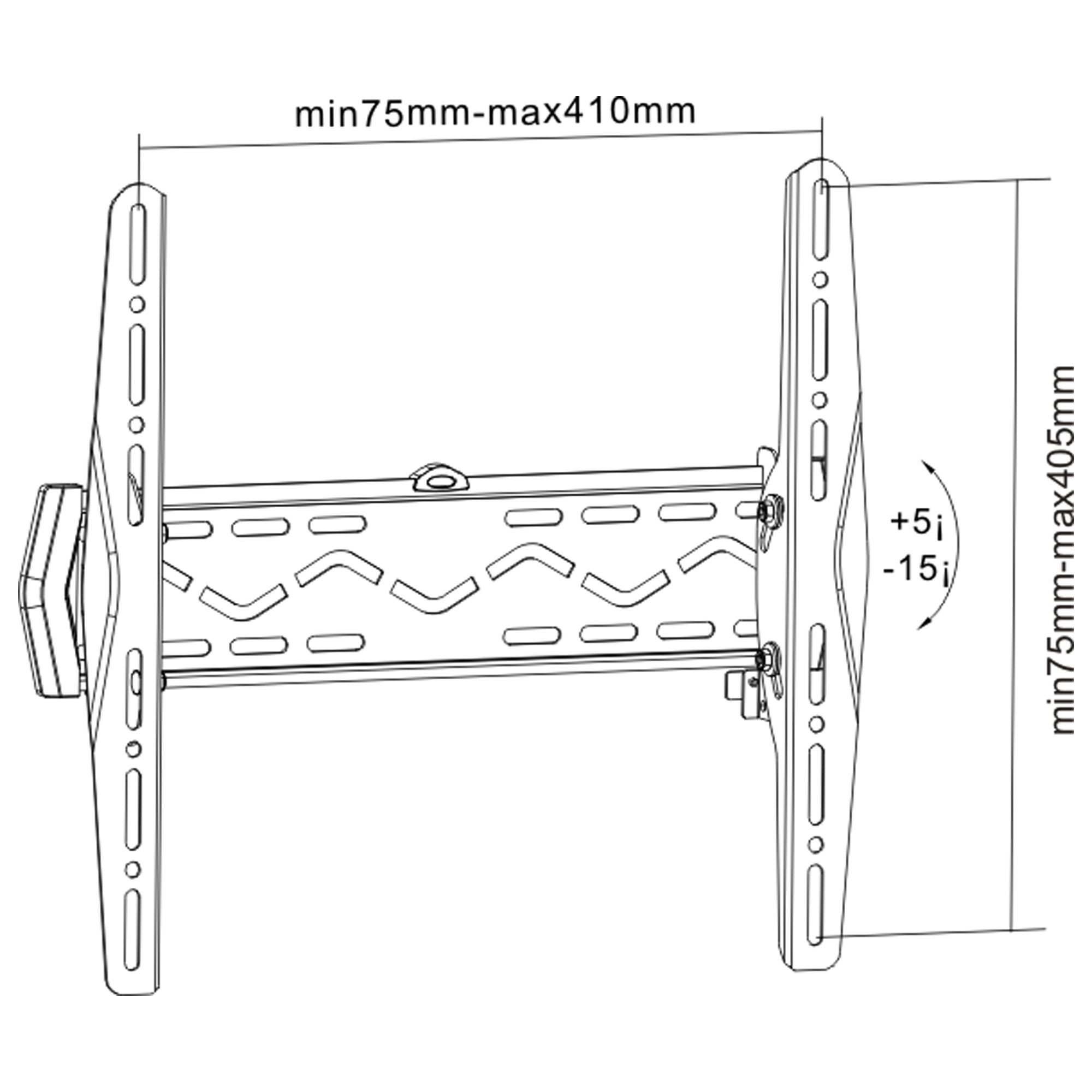 Inline® Wandhalterung für LCD/LED/Plasma 81-140cm (32-55"), max. 50kg Inline® Wandhalterung für LCD/LED/Plasma 81-140cm (32-55"), max. 50kg