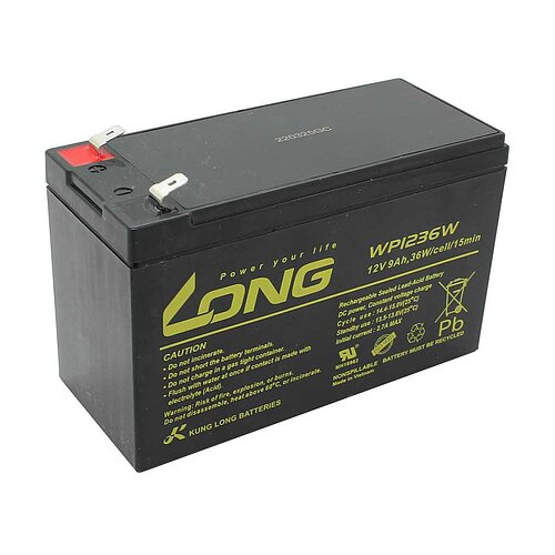 Kung Long WP1236W 12V 9Ah 36W High Rate hochstromfähig Kung Long WP1236W 12V 9Ah 36W High Rate hochstromfähig