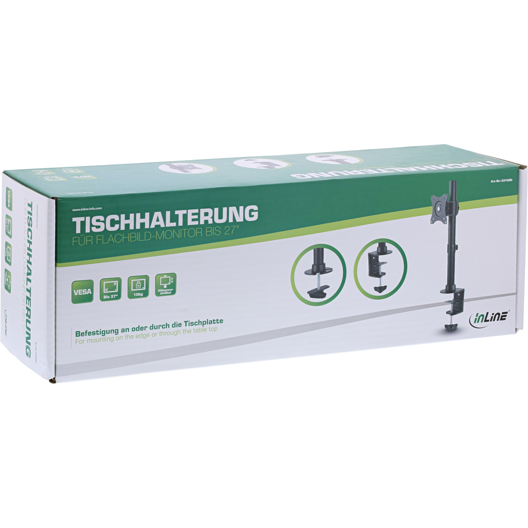 Inline® Tischhalterung, für LCD-/LED-Display bis 69cm (27"), max. 10kg