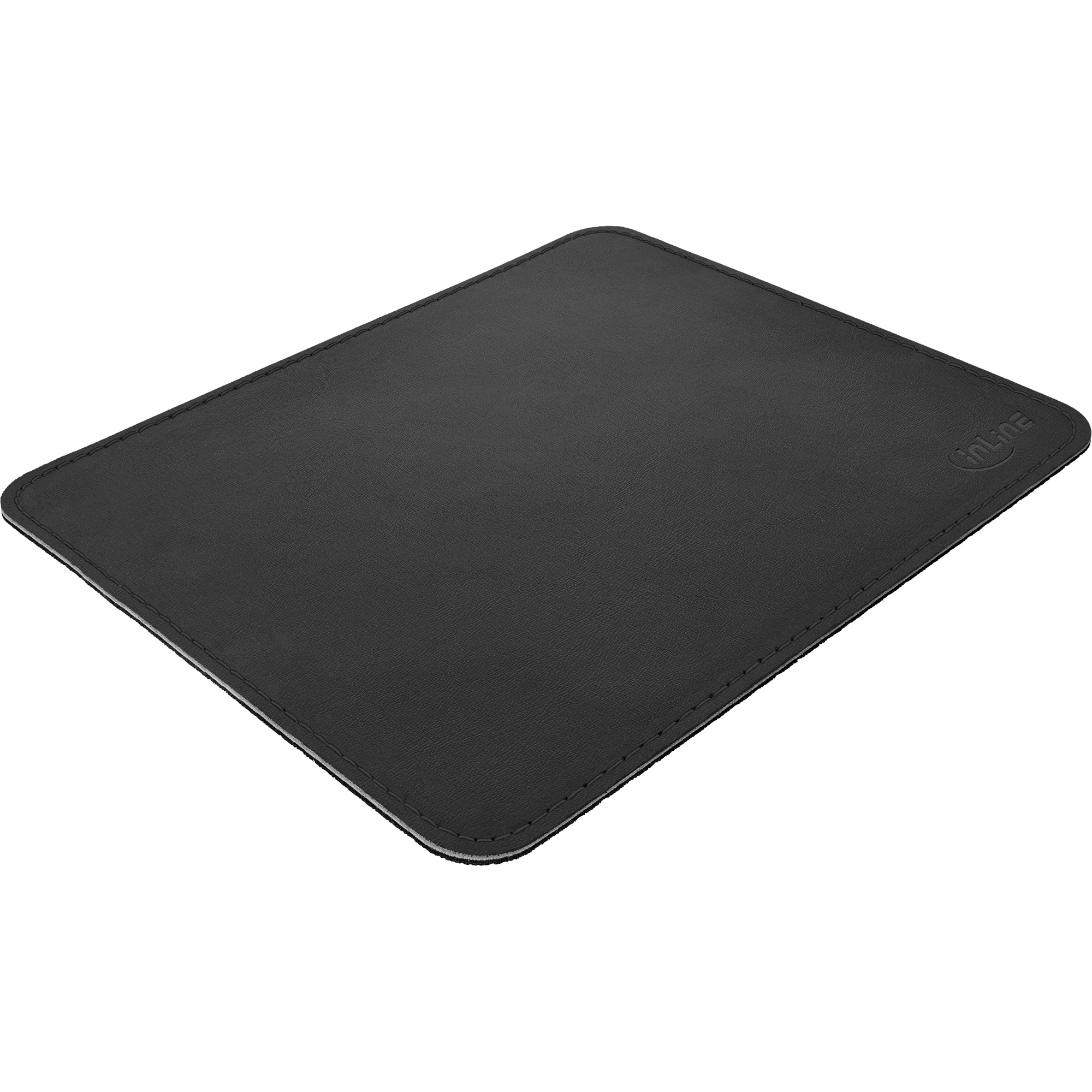 Inline® Maus-Pad Premium Kunstleder schwarz, 250x220x3mm