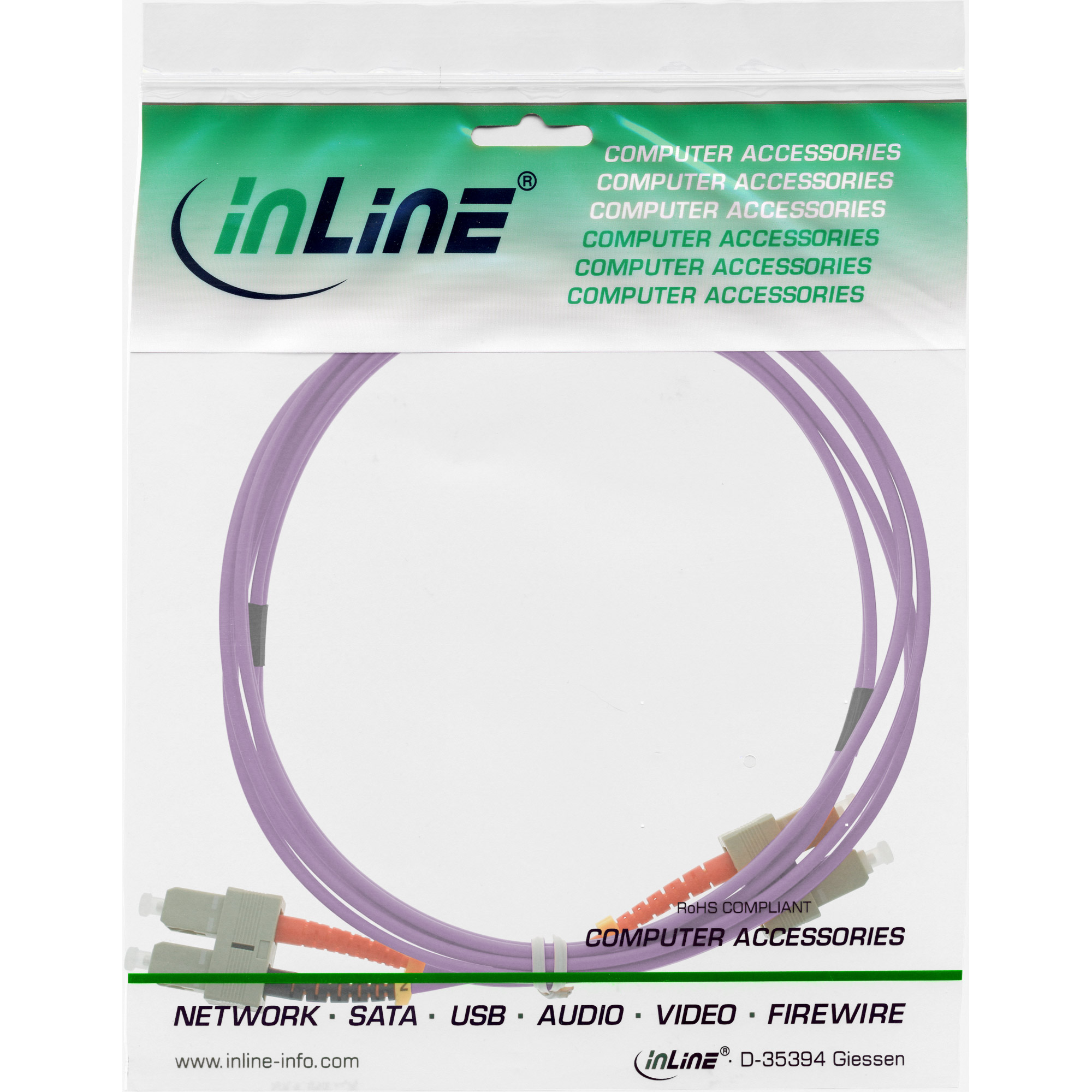 Inline® LWL Duplex Kabel, SC/SC, 50/125µm, OM4, 7,5m