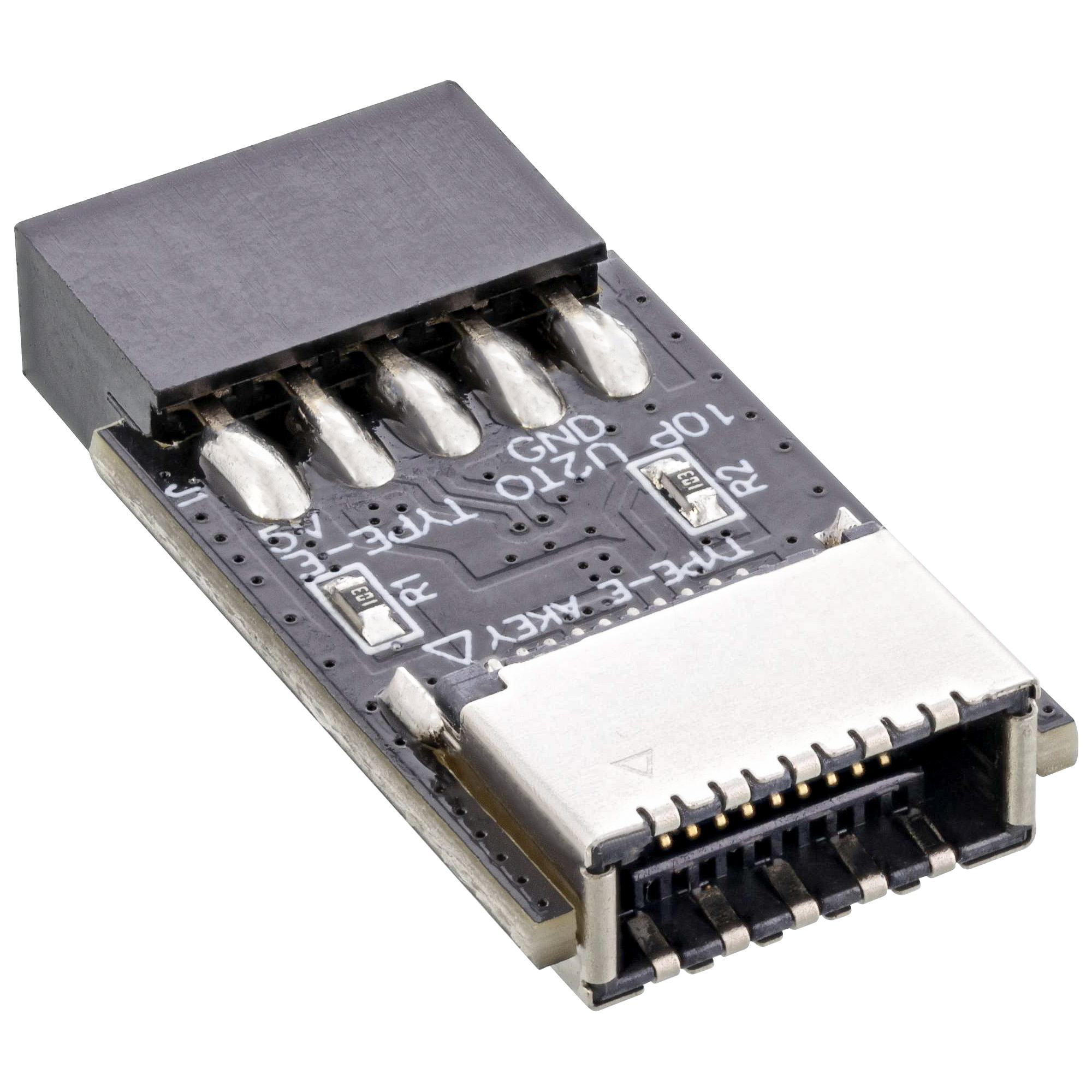 Inline® USB 2.0 zu USB 3.2 Typ-E Key-A Adapter intern Inline® USB 2.0 zu USB 3.2 Typ-E Key-A Adapter intern