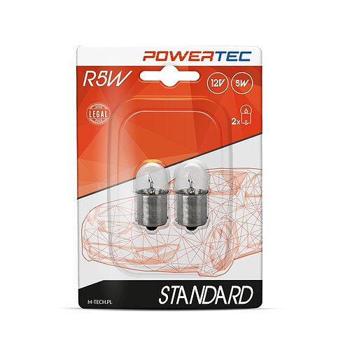 Powertec Standard 5W BA15s R5W 12V Blister 2 Stück