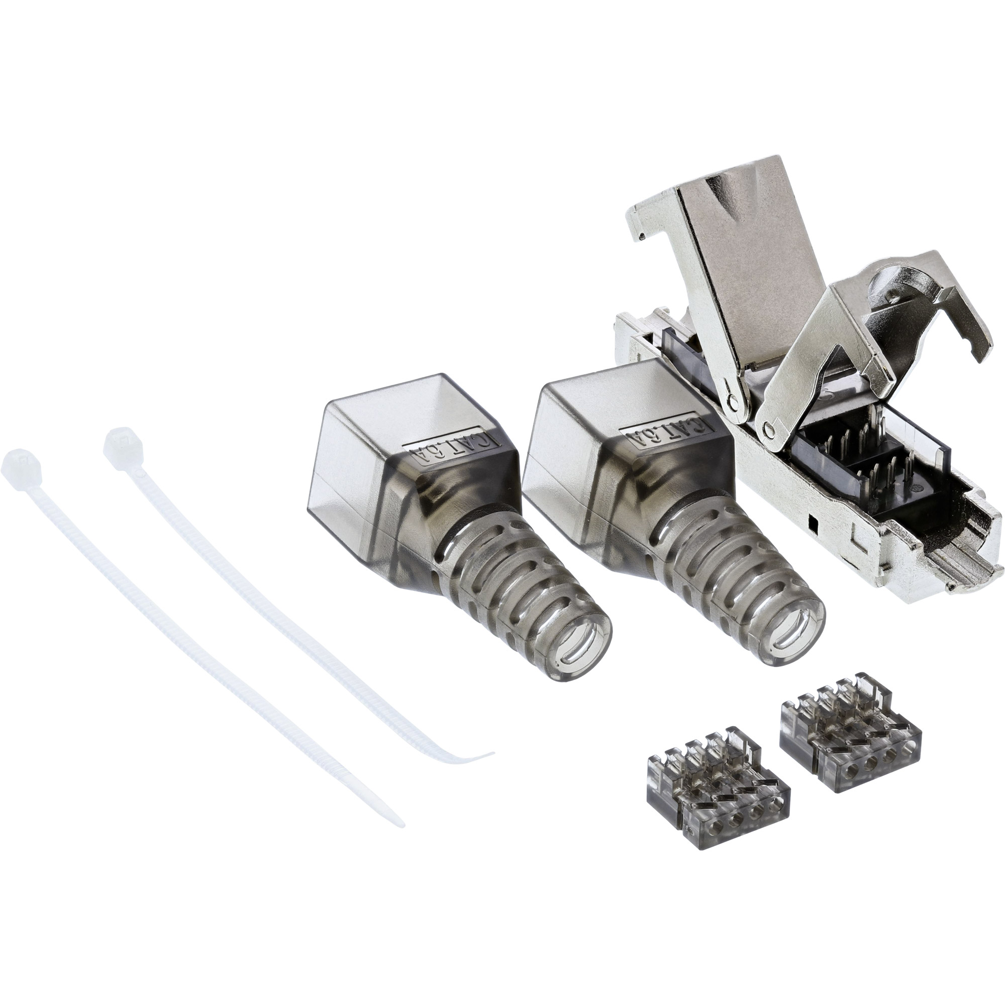 Inline® Kabelverbinder Cat.6A, geschirmt, schmale Ausführung
