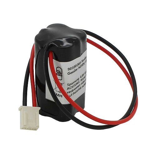 Notleuchtenakku NiMH 4,8V 600mAh F2x2 Micro AAA mit 220mm Kabel und Stecker ersetzt Gessler NIMH_4808_PACK Notleuchtenakku NiMH 4,8V 600mAh F2x2 Micro AAA mit 220mm Kabel und Stecker ersetzt Gessler NIMH_4808_PACK