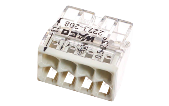 COMPACT Verbindungsklemme WAGO, max. 2,5mm², für eindrähtige Leiter, 8 Leiter