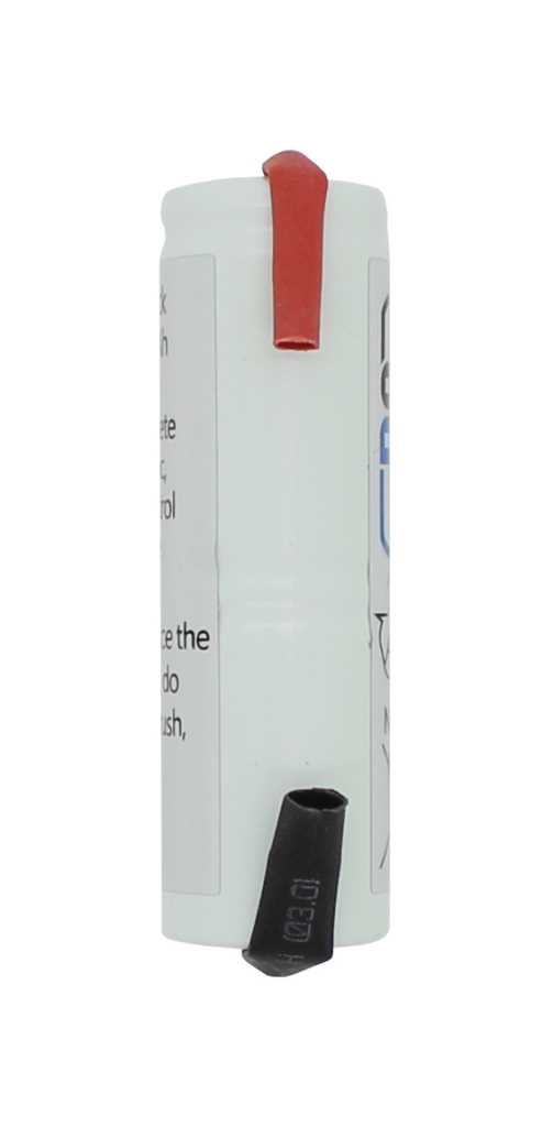 Akkupack NiMH 2,4V 1100mAh L1x2 GP110AFH mit Lötfahnen U-Form 10mm Überstand ersetzt Oral-B RS-MH 3941 Akkupack NiMH 2,4V 1100mAh L1x2 GP110AFH mit Lötfahnen U-Form 10mm Überstand ersetzt Oral-B RS-MH 3941
