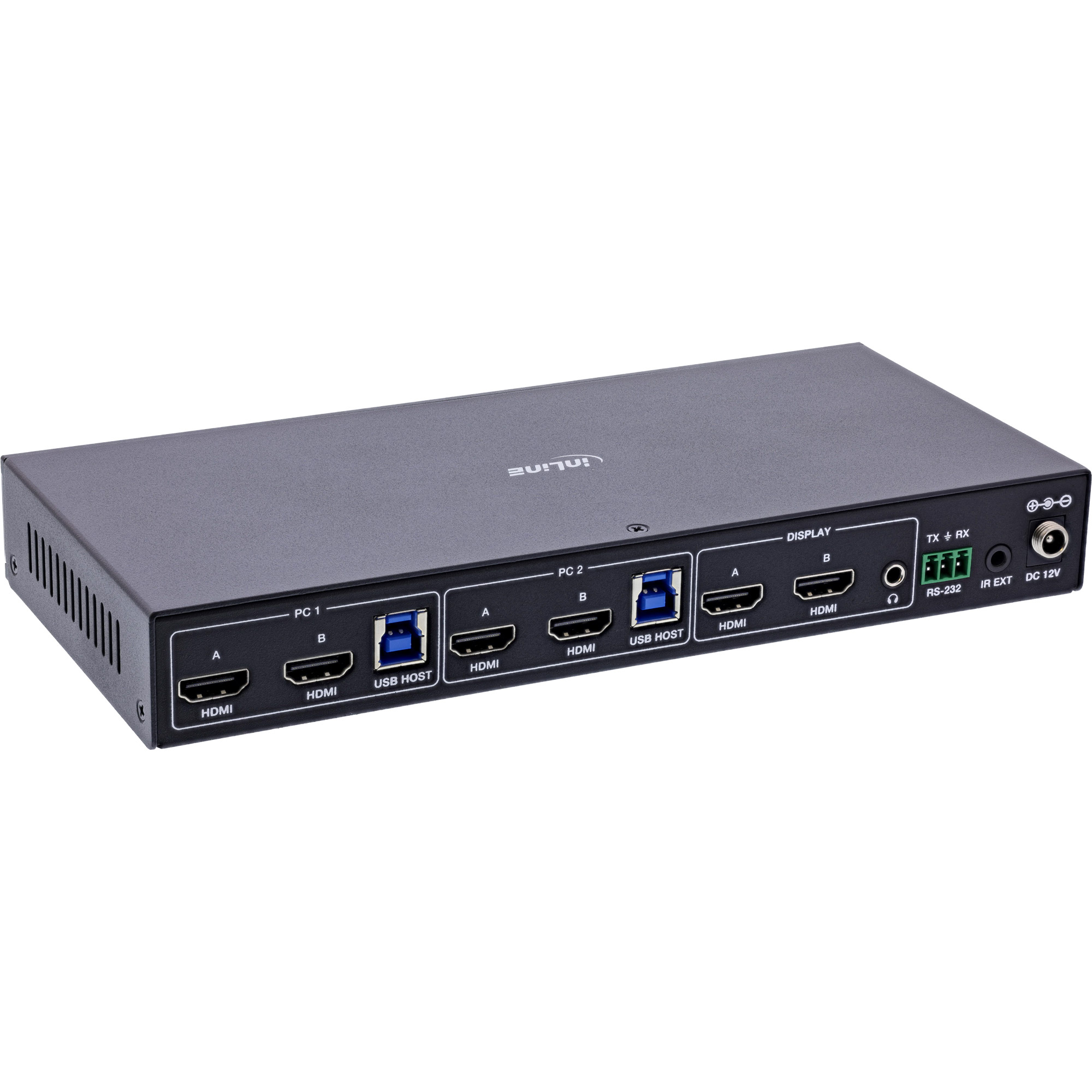 InLine® KVM Switch, 2-fach, HDMI, 4K60Hz, Dual Monitor