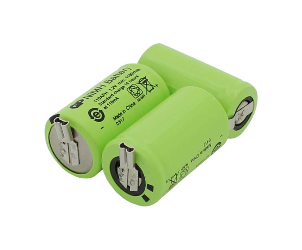Akkupack NiMH 3,6V 1100mAh F2+1 BP1100A mit Faston-Buchse 2,8mm passend für Wella Xpert HS50 Akkupack NiMH 3,6V 1100mAh F2+1 BP1100A mit Faston-Buchse 2,8mm passend für Wella Xpert HS50