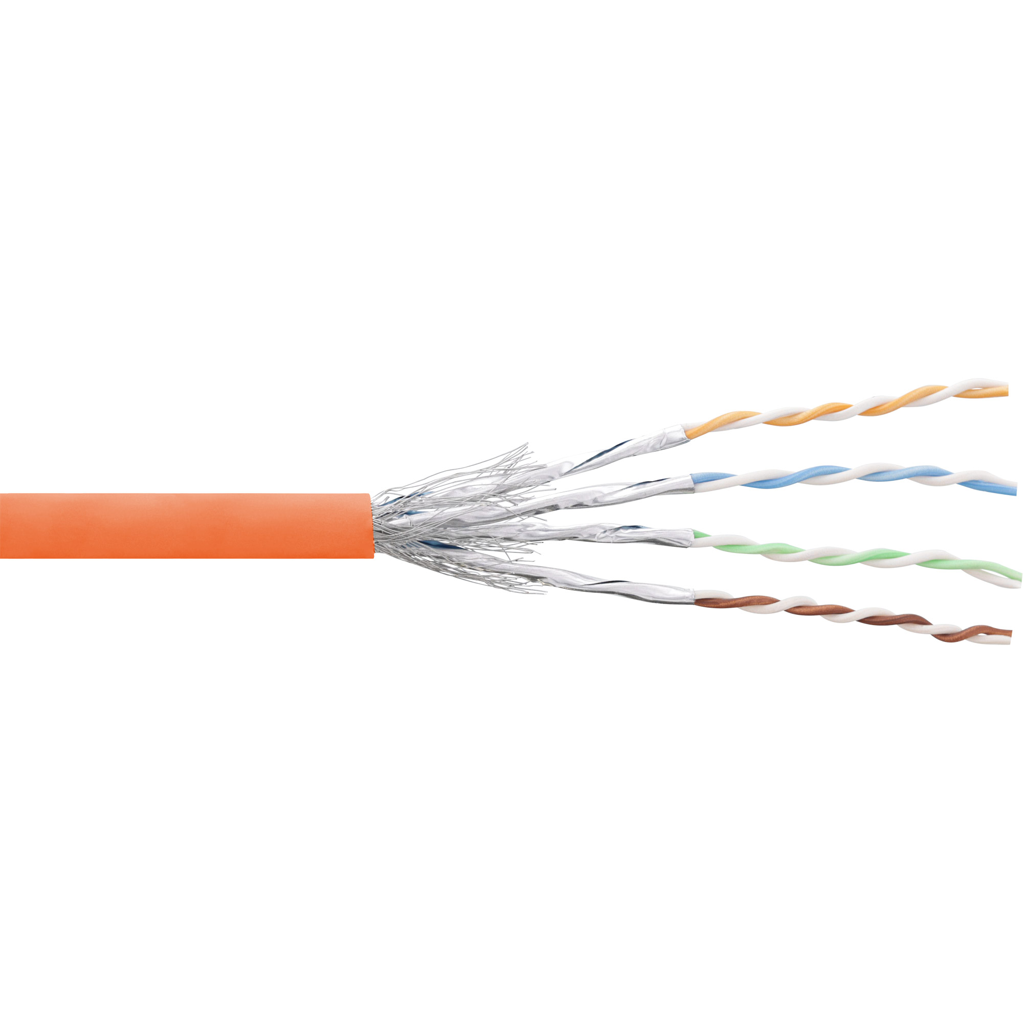 100m - Inline® Patchkabel Cat.6 S/FTP (PiMf), orange, AWG27, PVC, CU 100m - Inline® Patchkabel Cat.6 S/FTP (PiMf), orange, AWG27, PVC, CU