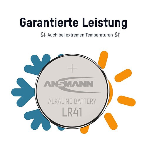 Ansmann LR41 LR736 392 1.5V Alkaline Knopfzelle - 1er Verpackung