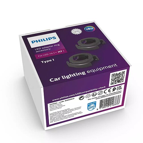Philips LED Connector rings Type I Adapter-Ringe H7 2 Stück