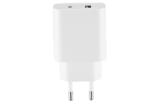 USB-Schnellladegerät McPower, 20W, 1x USB-C PowerDelivery, 1x USB-A