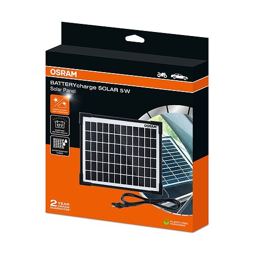 BATTERYcharge SOLAR 5W bis zu 0,28A (18V) 1st. OSRAM