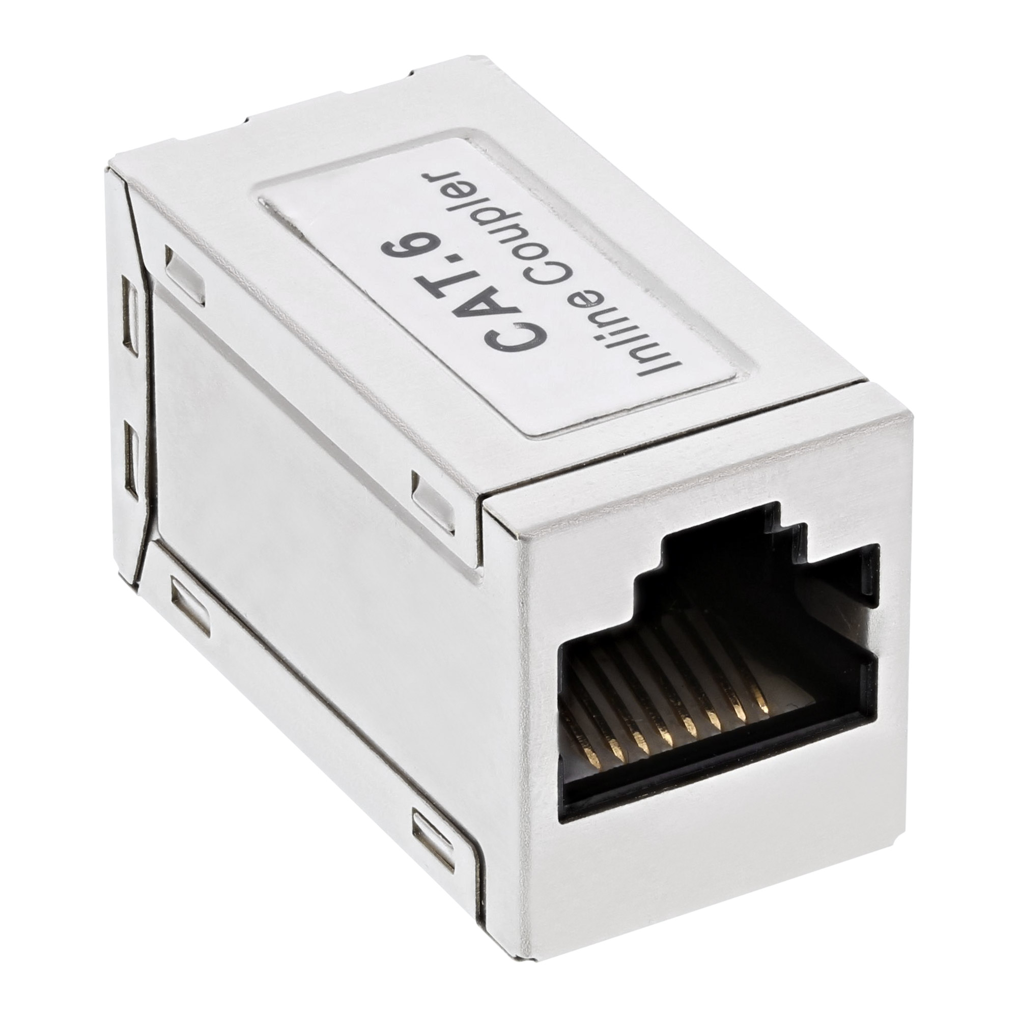 Inline® Patchkabelkupplung Metall Cat.6, 2x RJ45 Buchse, geschirmt Inline® Patchkabelkupplung Metall Cat.6, 2x RJ45 Buchse, geschirmt