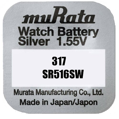 5x Murata SR516SW SR62 317 Silberoxid Batterie 1,55 V 5x Murata SR516SW SR62 317 Silberoxid Batterie 1,55 V