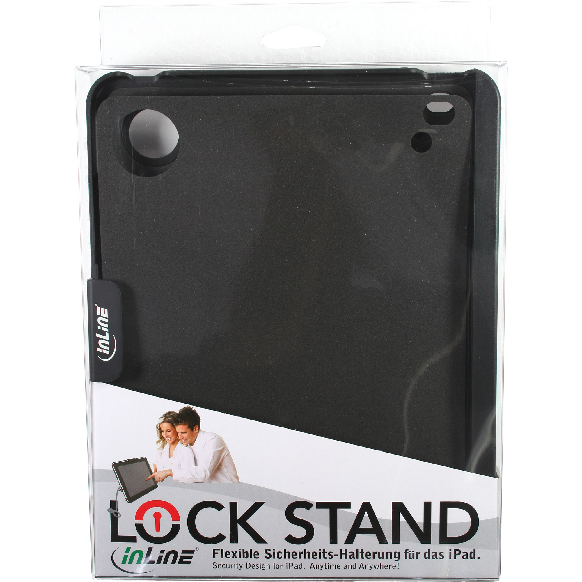 Inline® iPad Halter/Case mit Sicherheitsschloss, mit schlüssel, 4,4mm x 2m