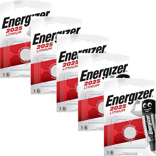Energizer CR2025 Lithium Knopfzelle 3V Batterie - 5er Verpackung