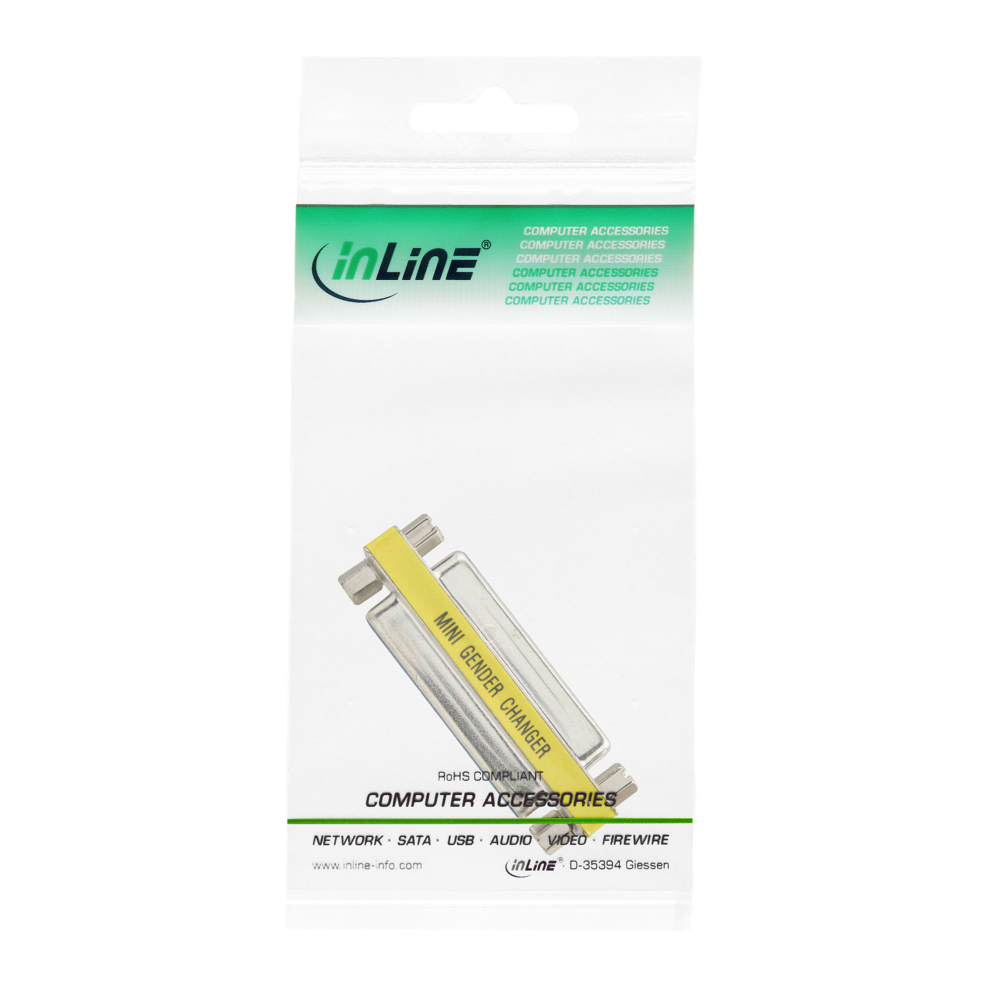 Inline® Mini-Gender-Changer, 25pol Sub D Buchse / Buchse