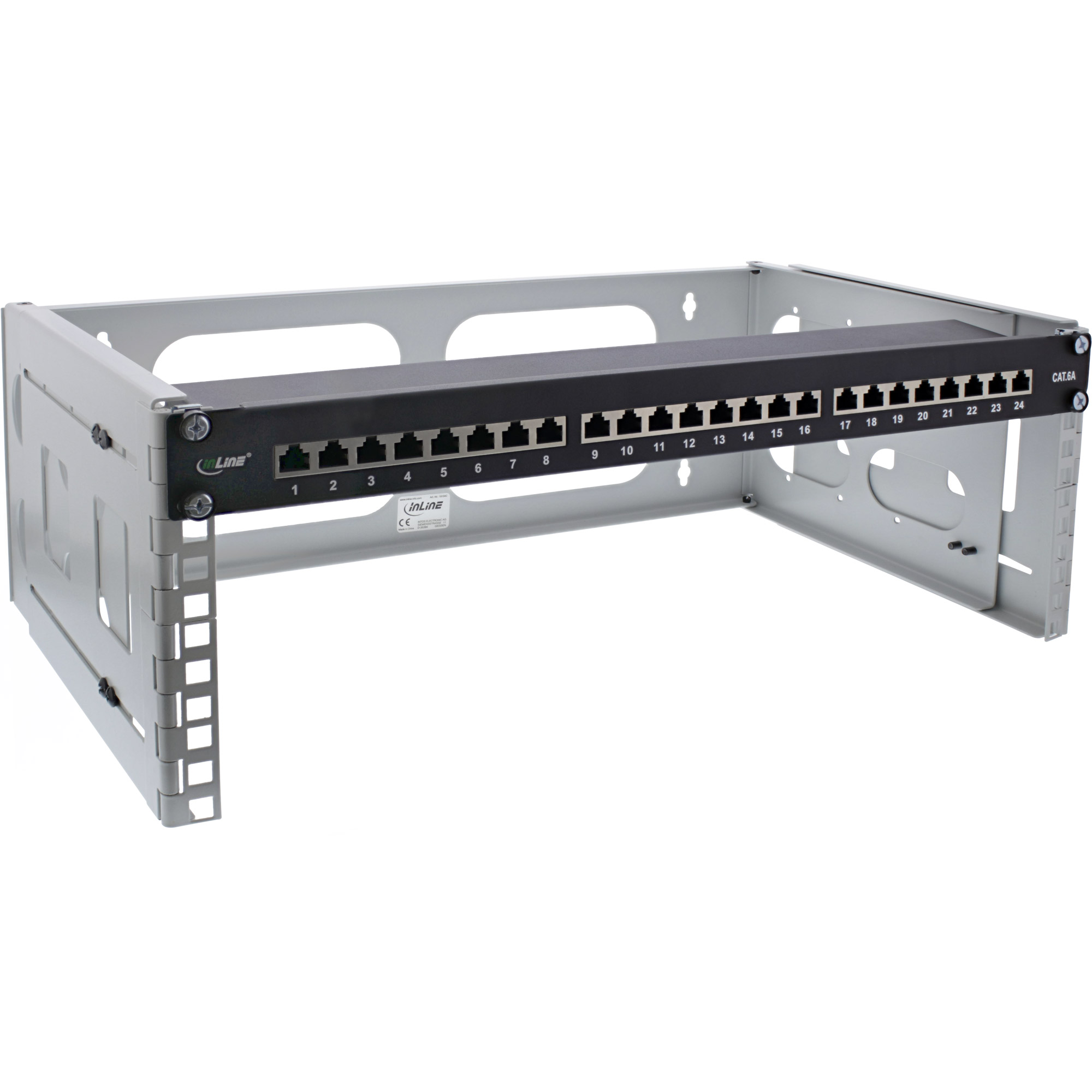 Inline® 19" Rack zur Wandmontage, 4HE, 24-40cm Tiefe, grau