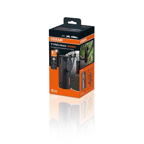 TYREinflate 2000 Schnelle Reifenpumpe wiederaufladbar 2 Jahre Garantie OSRAM