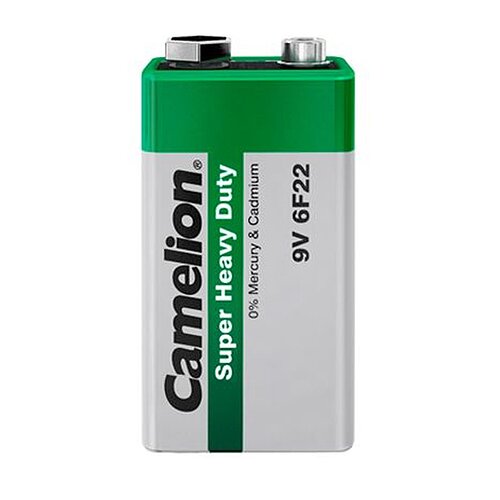 1x Camelion Super Heavy Duty 9V Block 6F22 Zink Kohle Batterie