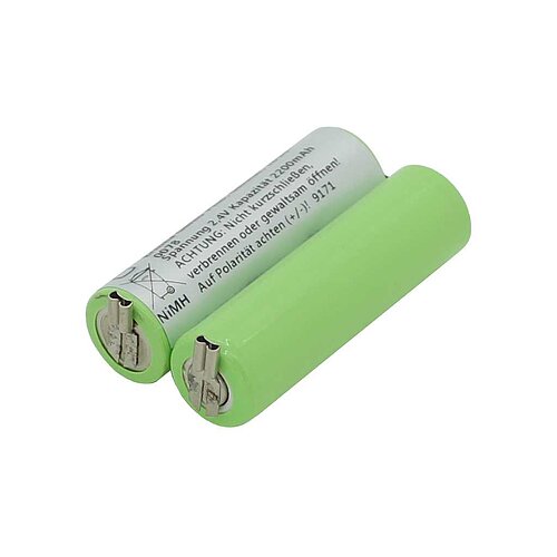 Rasiererakku NiMH 2,4V 2200mAh mit Faston-Anschluß 2,8mm passend für Moser Ermila Genio Plus