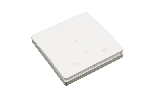 Funk-Wandtaster McPower ''Kinetic'' 2-fach, Funktion ohne Batterie, max. 200m Funk-Wandtaster McPower ''Kinetic'' 2-fach, Funktion ohne Batterie, max. 200m