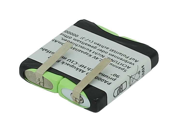 Akkupack NiMH 2,4V 550mAh F1x2 prismatisch HF-C1U mit Lötfahnen 90° Akkupack NiMH 2,4V 550mAh F1x2 prismatisch HF-C1U mit Lötfahnen 90°