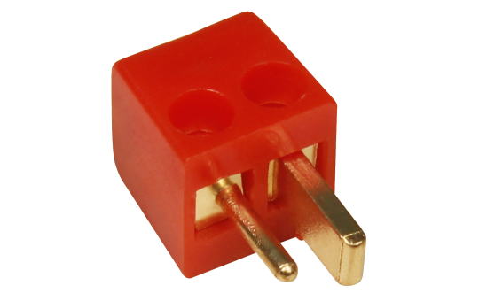 Auto-Lautsprecher-Stecker vergoldet rot