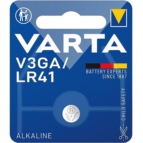Varta V3GA LR41 LR736 392 1.5V Alkaline Knopfzelle - 1er Verpackung