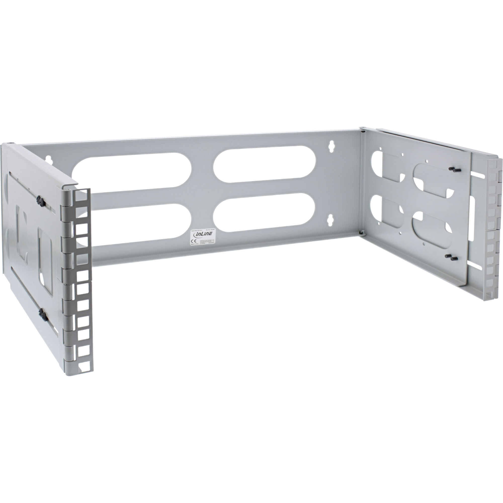Inline® 19" Rack zur Wandmontage, 4HE, 24-40cm Tiefe, grau