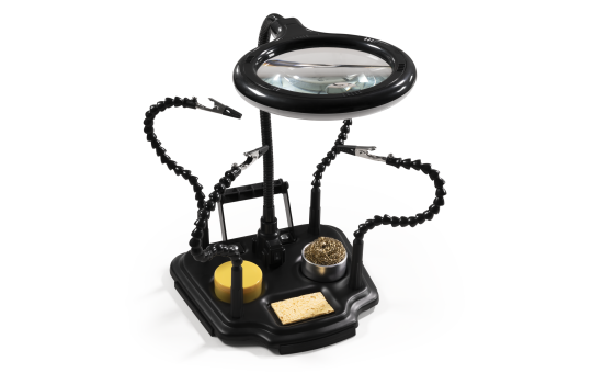 Dritte Hand mit LED-Lupe McPower ''11M'', 4W, mit USB-Anschluss