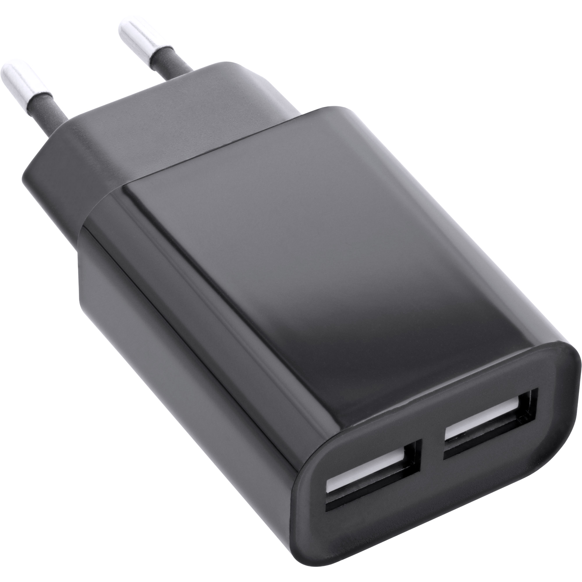 Inline® USB Ladegerät DUO, Netzteil 2-fach, 100-240V zu 5V/2.1A, schwarz Inline® USB Ladegerät DUO, Netzteil 2-fach, 100-240V zu 5V/2.1A, schwarz